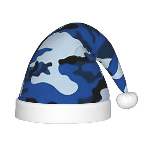 Blauer Camouflage-Druck, für den Außenbereich, Weihnachtsmannmütze, Weihnachtsaccessoire von SDFHU