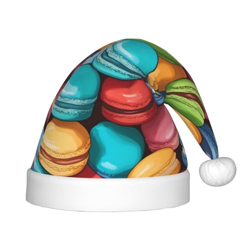 Macaron-Keks-Geschmack, Outdoor-Weihnachts-Kopfbedeckung, Weihnachtsfeiern, personalisierte Weihnachtsmannmütze, Weihnachtszubehör von SDFHU