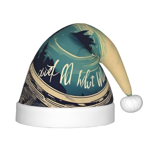 Weihnachts-Kopfbedeckung für den Außenbereich, Aufschrift "Not All Who Wander Are Lost", personalisierbar, Weihnachtsmannmütze, Weihnachtszubehör von SDFHU