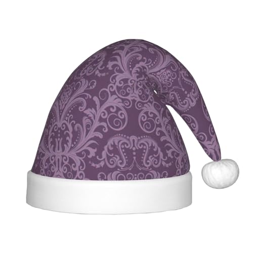 Weihnachts-Kopfbedeckung für den Außenbereich, mit violettem Aufdruck, Weihnachtsmannmütze, Weihnachtszubehör von SDFHU