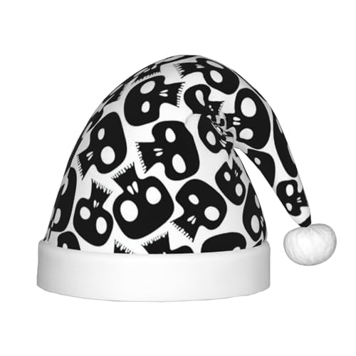 Weihnachts-Kopfbedeckung mit Totenkopf-Aufdruck, Weihnachtsmannmütze, Weihnachtszubehör von SDFHU