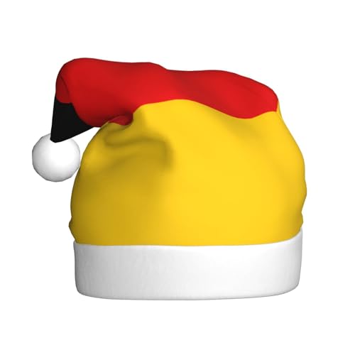 Weihnachtsmütze, bedruckt mit deutscher Flagge, Weihnachtsmannmütze für Erwachsene, Zubehör für Weihnachtsfeier von SDFHU