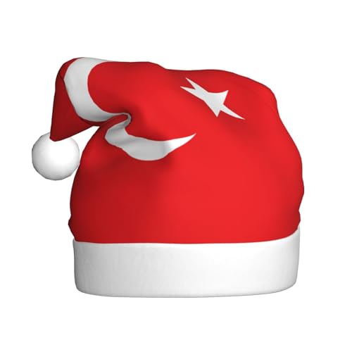 Weihnachtsmütze mit Flagge der Türkei, lustige Weihnachtsmütze für Erwachsene, Urlaubsmütze, Zubehör für Weihnachtsfeier von SDFHU