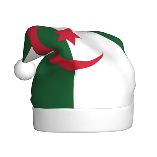 Weihnachtsmütze mit Flagge von Algerien, lustige Weihnachtsmütze für Erwachsene, Urlaubsmütze, Zubehör für Weihnachtsfeier von SDFHU