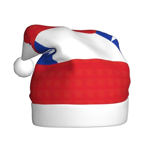 Weihnachtsmütze mit Flagge von Chile, lustige Weihnachtsmütze für Erwachsene, Urlaubsmütze, Accessoire für Weihnachtsfeier von SDFHU