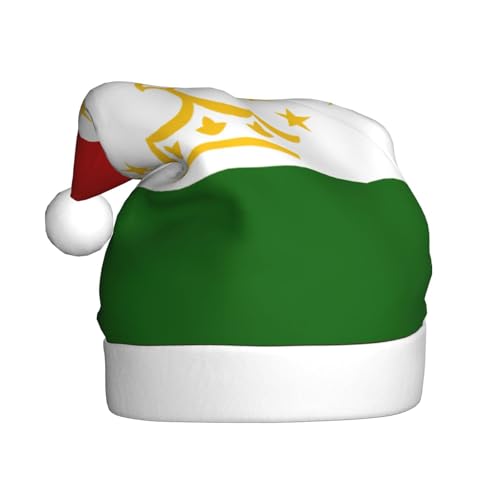 Weihnachtsmütze mit Flagge von Tadschikistan, lustige Weihnachtsmütze für Erwachsene, Urlaubsmütze, Accessoire für Weihnachtsfeier von SDFHU