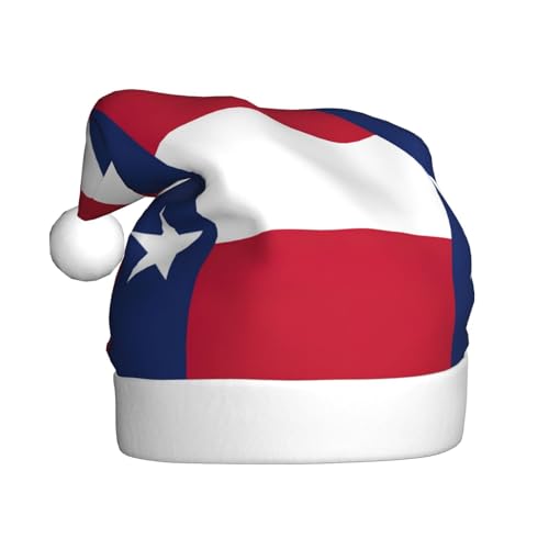 Weihnachtsmütze mit Texas-Flagge, lustige Weihnachtsmütze für Erwachsene, Urlaubsmütze, Accessoire für Weihnachtsfeier von SDFHU