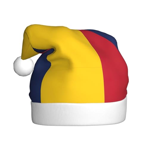 Weihnachtsmütze mit Tschad-Flagge, lustiger Weihnachtsmannhut für Erwachsene, Urlaubsmütze, Accessoire für Weihnachtsparty von SDFHU