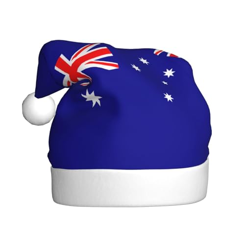 Weihnachtsmütze mit australischer Flagge, lustige Weihnachtsmütze für Erwachsene, Urlaubsmütze, Accessoire für Weihnachtsfeiern von SDFHU