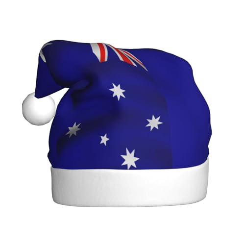 Weihnachtsmütze mit australischer Flagge, lustige Weihnachtsmütze für Erwachsene, Urlaubsmütze, Accessoire für Weihnachtsfeiern von SDFHU