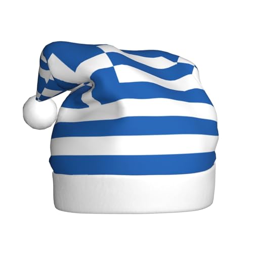 Weihnachtsmütze mit griechischer Flagge, lustige Weihnachtsmütze für Erwachsene, Urlaubsmütze, Accessoire für Weihnachtsfeier von SDFHU