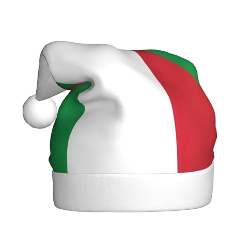 Weihnachtsmütze mit italienischer Flagge, lustige Weihnachtsmütze für Erwachsene, Urlaubsmütze, Accessoire für Weihnachtsfeiern von SDFHU