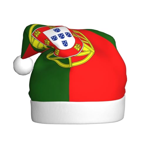 Weihnachtsmütze mit portugiesischer Flagge, lustige Weihnachtsmütze für Erwachsene, Urlaubsmütze, Accessoire für Weihnachtsfeier von SDFHU