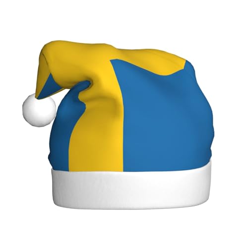 Weihnachtsmütze mit schwedischer Flagge, lustige Weihnachtsmütze für Erwachsene, Urlaubsmütze, Accessoire für Weihnachtsfeier von SDFHU