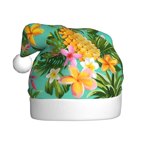 Weihnachtsmütze mit tropischen Früchten, Ananas-Druck, lustige Weihnachtsmütze für Erwachsene, Urlaubsmütze, Accessoire für Weihnachtsfeier von SDFHU