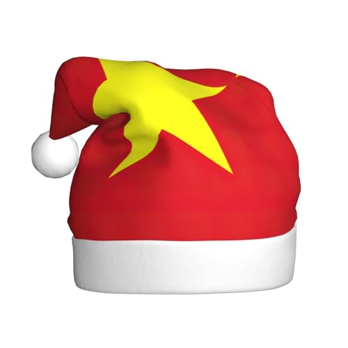 Weihnachtsmütze mit vietnamesischer Flagge, lustige Weihnachtsmütze für Erwachsene, Urlaubsmütze, Accessoire für Weihnachtsfeier von SDFHU