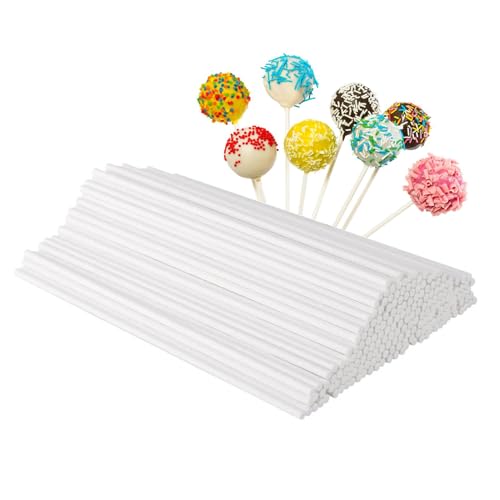 100 Stück Cake Po-p Stiele aus Papier, 15cm Cake Po-p Stiele Lollipo-p Sticks, Weiße Papier Lollipo-p Sticks, Mini Lutscher Papierstäbchen für Lutscher, Bonbons, Kuchen, Kekse und Desserts 100 Stück Cake Po-p Stiele aus Papier, 15cm Cake Po-p Stiele Lollipo-p Sticks, Weiße Papier Lollipo-p Sticks, Mini Lutscher Papierstäbchen für Lutscher, Bonbons, Kuchen, Kekse und Desserts von SDFLKAE