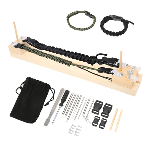 SDFLKAE Einstellbare Länge Paracord Jig Armband Maker, Holz Armband Jig Für Paracord Flechten Weben DIY Craft Tool von SDFLKAE