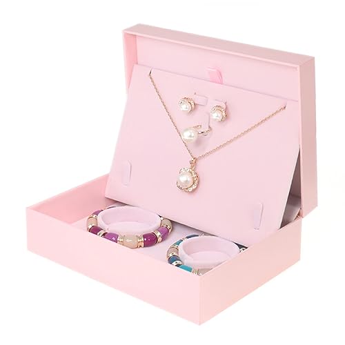 SDGBCXD, Schmuckschatulle aus Samt, zweilagige Schmuck-Organizer-Box, Schmuck-Aufbewahrungsbox for Armbänder, Ohrringe, Halsketten, Ringe, Damen und Mädchen,Schmuckkästchen(A) von SDGBCXD