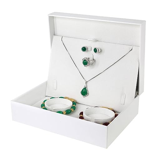 SDGBCXD, Schmuckschatulle aus Samt, zweilagige Schmuck-Organizer-Box, Schmuck-Aufbewahrungsbox for Armbänder, Ohrringe, Halsketten, Ringe, Damen und Mädchen,Schmuckkästchen(B) von SDGBCXD