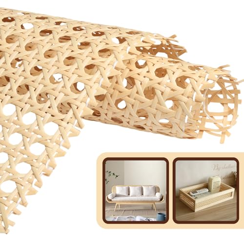 SDLDEER Wiener Geflecht 30x100 CM, Wasserdicht PE Rattan Gurtband, Schimmelfest Handgemachtes Rattan Möbeldekoration, DIY Wabengeflecht Stuhlflechtrohr, Flechtrohrgewebe von SDLDEER