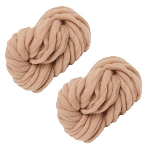 Grobe Isländische Wolle Sperrige Armstricken Wolle Roving Garn Zum Handstricken Häkeln, Grobstrick Weiches Wollgarn, Dicke Wolle Garn Für Decke Stricken (Color : 24@, Size : 2 roll(500g)) von SDNAM