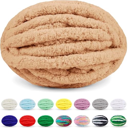 SDNAM Chunky Wolle Zum Häkeln Wolle Zum Häkeln Dickes Garn Dicke Wolle Zum Handstricken Handstrickgarn Decke Stricken Mit Hände Handstrickwolle Armstricken Yarn(17@,10 roll(2500g)) von SDNAM