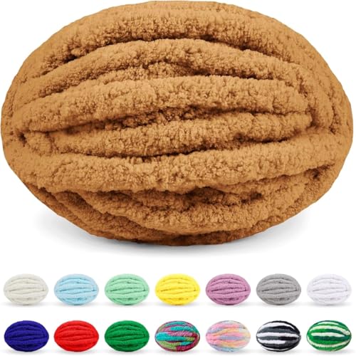 SDNAM Chunky Wolle Zum Häkeln Wolle Zum Häkeln Dickes Garn Dicke Wolle Zum Handstricken Handstrickgarn Decke Stricken Mit Hände Handstrickwolle Armstricken Yarn(18@,2 roll(500g)) von SDNAM