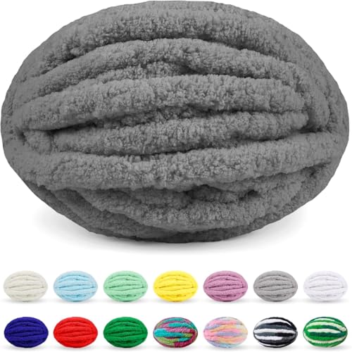 SDNAM Chunky Wolle Zum Häkeln Wolle Zum Häkeln Dickes Garn Dicke Wolle Zum Handstricken Handstrickgarn Decke Stricken Mit Hände Handstrickwolle Armstricken Yarn(21@,1 roll(250g)) von SDNAM