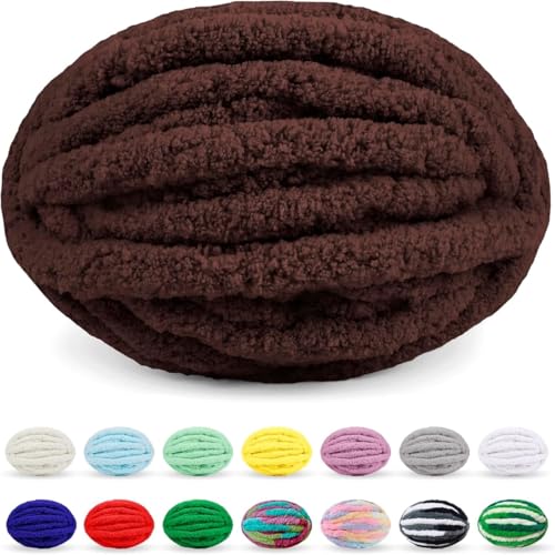 SDNAM Chunky Wolle Zum Häkeln Wolle Zum Häkeln Dickes Garn Dicke Wolle Zum Handstricken Handstrickgarn Decke Stricken Mit Hände Handstrickwolle Armstricken Yarn(25@,2 roll(500g)) von SDNAM