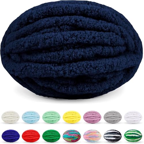 SDNAM Chunky Wolle Zum Häkeln Wolle Zum Häkeln Dickes Garn Dicke Wolle Zum Handstricken Handstrickgarn Decke Stricken Mit Hände Handstrickwolle Armstricken Yarn(27@,5 roll(1250g)) von SDNAM