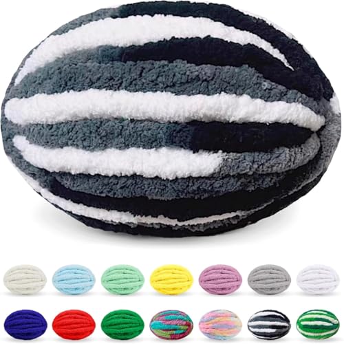 SDNAM Chunky Wolle Zum Häkeln Wolle Zum Häkeln Dickes Garn Dicke Wolle Zum Handstricken Handstrickgarn Decke Stricken Mit Hände Handstrickwolle Armstricken Yarn(6@,10 roll(2500g)) von SDNAM