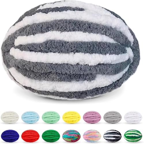 SDNAM Chunky Wolle Zum Häkeln Wolle Zum Häkeln Dickes Garn Dicke Wolle Zum Handstricken Handstrickgarn Decke Stricken Mit Hände Handstrickwolle Armstricken Yarn(9@,10 roll(2500g)) von SDNAM