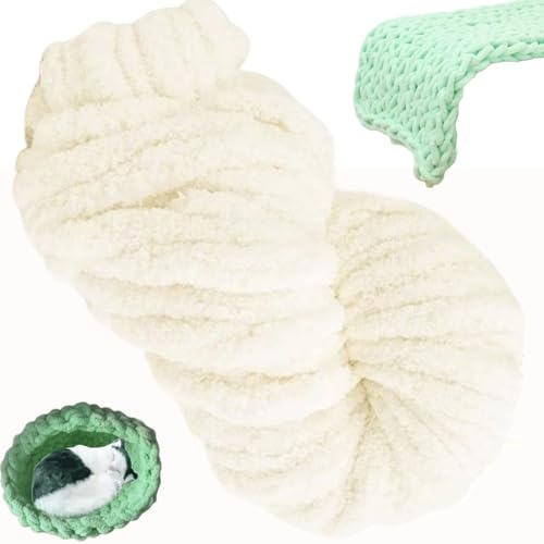 SDNAM Dicke Wolle Garn 250g Sperrige Armstricken oft Arm Knitting XXL Grobstrick Weiches Wollgarn zum Häkeln für Decke Perfekt zum Weben von Haustier Nest Decken(2#,1 roll(250g)) von SDNAM