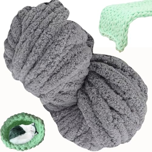 SDNAM Dicke Wolle Garn 250g Sperrige Armstricken oft Arm Knitting XXL Grobstrick Weiches Wollgarn zum Häkeln für Decke Perfekt zum Weben von Haustier Nest Decken(5#,5 roll(1250g)) von SDNAM