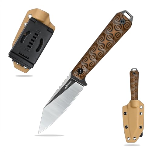 SDOKEDC DC53 Stahl messer Feststehende Klinge G10 Griff mit Kydex Scheide für Männer EDC Camping Survival Outdoor von SDOKEDC