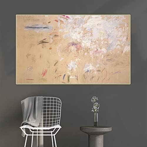 Cy Twombly《Schule von Fontainebleau》Leinwand Abstrakte Kunst Ölgemälde Kunstwerk Ästhetische Bildwand Wohnkultur Posterdruck 80x120cm Rahmenlos von SDVIB