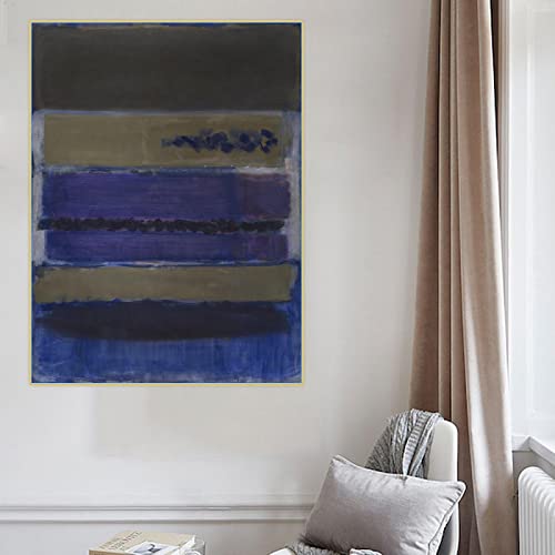 Mark Rothko, Nr. 5(Ohne Titel)》Leinwand Ölgemälde Berühmte Kunstwerke Poster Druck Bild Moderne Wand Home Innendekoration 60x80cm Rahmenlos von SDVIB