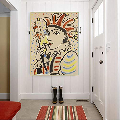 Pablo Picasso《Karneval》Leinwandkunst Ölgemälde Kunstwerk Poster Drucke Bild Moderne Wand Home Wohnzimmer Dekoration 70x90cm Rahmenlos von SDVIB