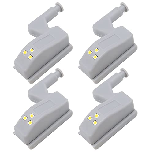 10 Sets Scharnier LED Licht Hohe Schranktür Lichter Scharnier LED Licht Helligkeit ABS Schrank Scharnier Licht mit 3 LED Lampenperlen Scharnier Lichter für Kleiderschrank Schrank (Warmes Licht + von SEAFRONT