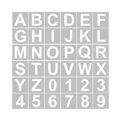 62pcs Home Decorative Vorlage 5 Zoll Buchstaben Schablonen Wiederverwendbares Waschbares Alphabetschablonen Zum Malen auf Holzstoffwanddekoration mit Runden Kanten und Ecken von SEAFRONT