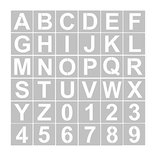 62pcs Home Decorative Vorlage 5 Zoll Buchstaben Schablonen Wiederverwendbares Waschbares Alphabetschablonen Zum Malen auf Holzstoffwanddekoration mit Runden Kanten und Ecken von SEAFRONT