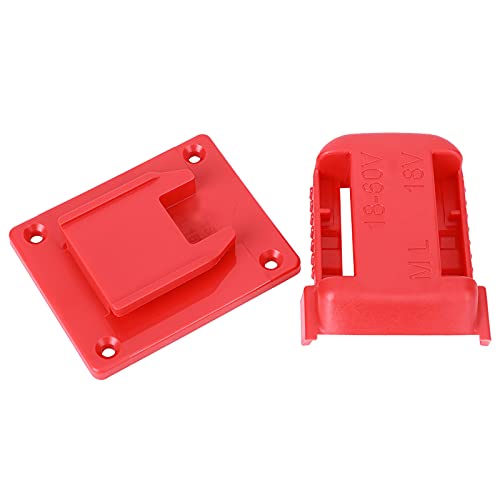 Batterieverschluss, 18 V, 20 V, 54 V, 60 V, Batterie-Gürtelclip-Halter für Milwaukee 18 V-Batterie und Elektrowerkzeuge (Rot) von SEAFRONT