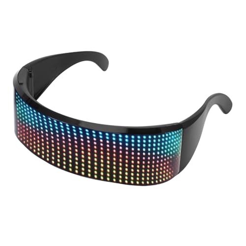 LED-Leuchtbrille, Partybrille, Anpassbare Blaue Zahnbrille, Vollfarbige Leuchtbrille, APP-gesteuert von SEAFRONT