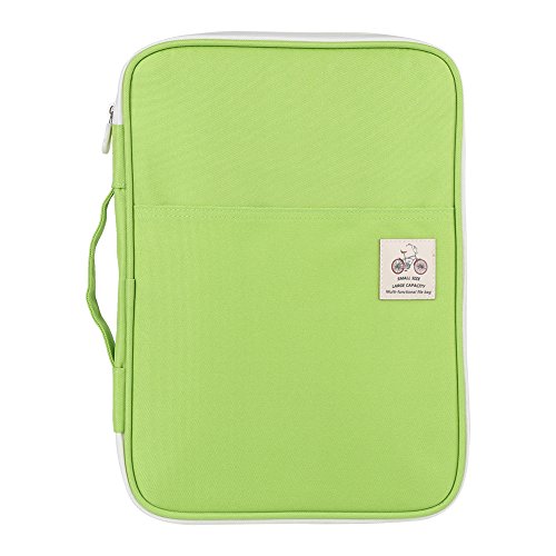 A4-Dokumententasche, Wasserdichte Aktentasche Oxford Stoff Aktenordner Computer Notebook Tasche mit Reißverschluss, 35 X 25 X 3,5 Cm (Grün) von SEAFRONT