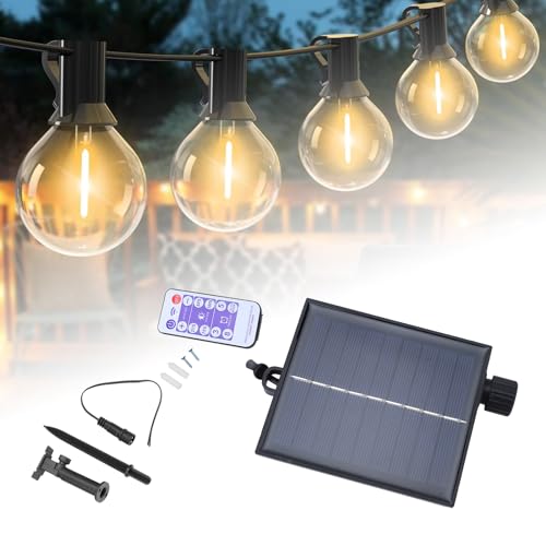 SEAFRONT Solarpanel für Lichterketten Steuerbox Polysilizium Solarpanel 8 Beleuchtungsmodi Einstellbarer Wasserdichter Lichterketten Controller mit Fernbedienung (Ausgangsverstärkung 24 V) von SEAFRONT