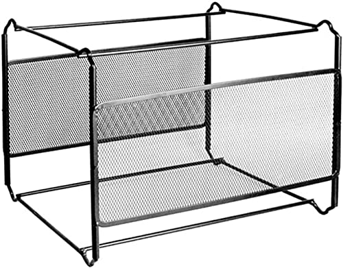 SECALIFE Hängeregistratur-Ordnerbox, Metallgeflecht, Hängeregistratur-Organizer, Kistenordnerhalter für A4-Hängemappe, A4-Größe, Bürobox von SECALIFE