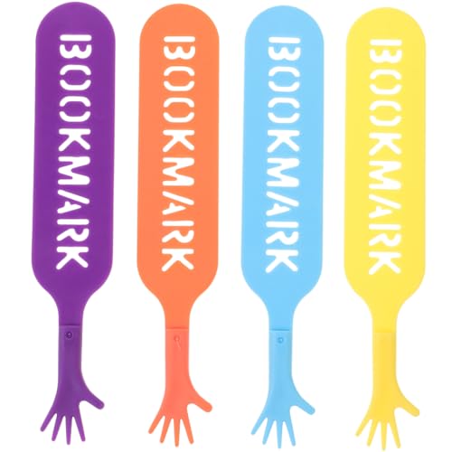 4 Stück Lesezeichen Masse bookmarks book marks Seitenmarkierung wohnaccessoires pagemarker Etikett Buchmarker Lesezeichen aus Kunststoff Lesezeichen lesen süße Lesezeichen Plastik SECFOU von SECFOU