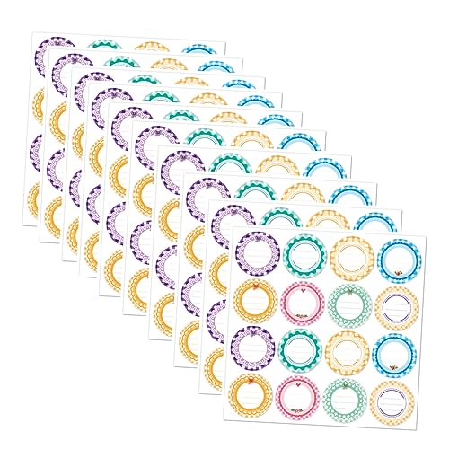 SECFOU 1 10 Stück Etikett in Dosen Aufkleberpapier Scrapbooking-aufkleber Konservenetikett Verpackungsetiketten Für Dosen Selbstklebende Aufkleber Für Glas Pvc Selbstklebend Colorful von SECFOU