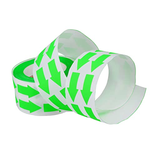 SECFOU 1 Rolle Fluoreszierender -aufkleber Briefpapier Aufkleber Farbcodierungsetiketten Aufkleber Markieren Pfeile Saftig Farbig Entfernbare Etiketten Green Fluoreszierendes Papier von SECFOU